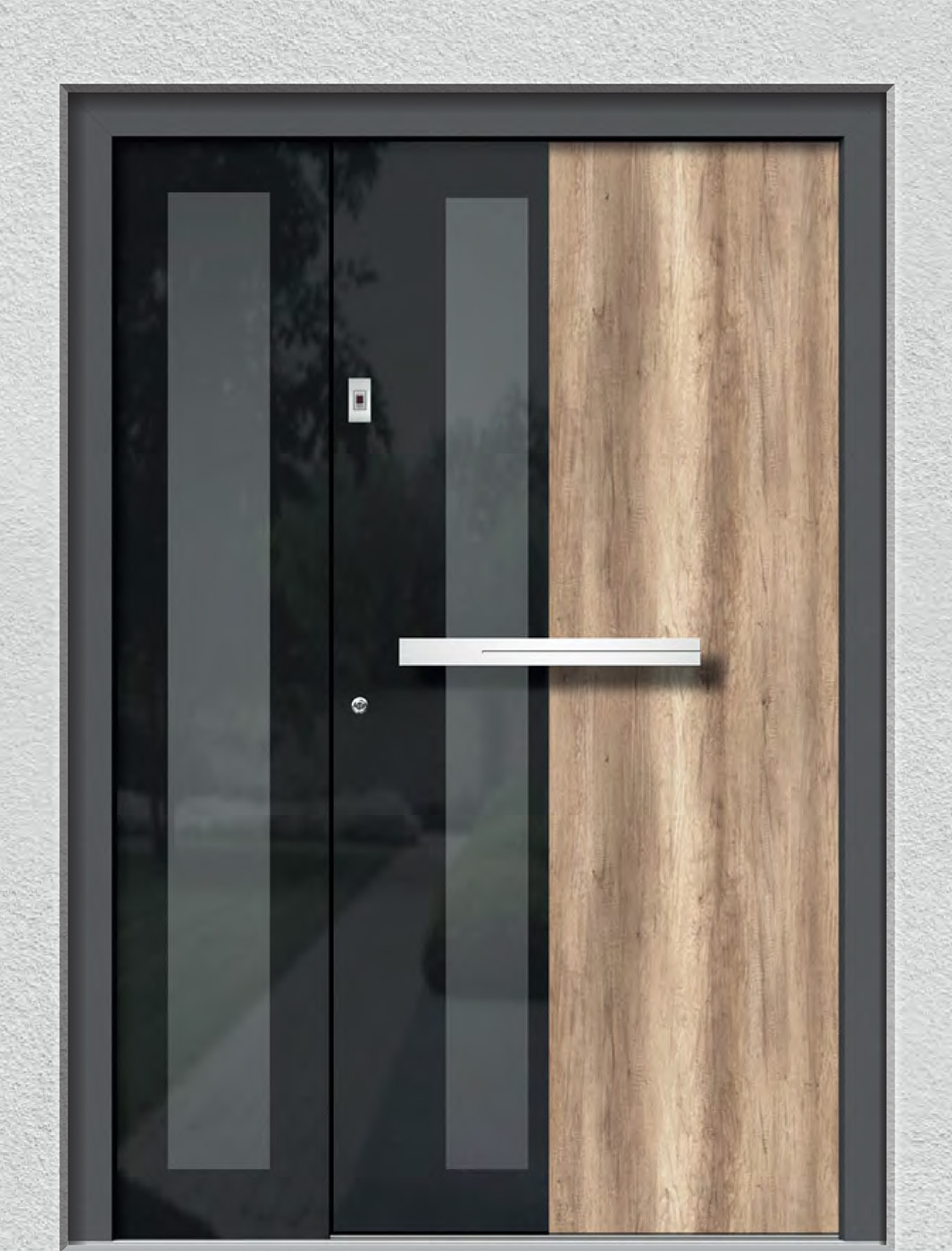 Modernes Fusionsdesign Holz und Aluminium