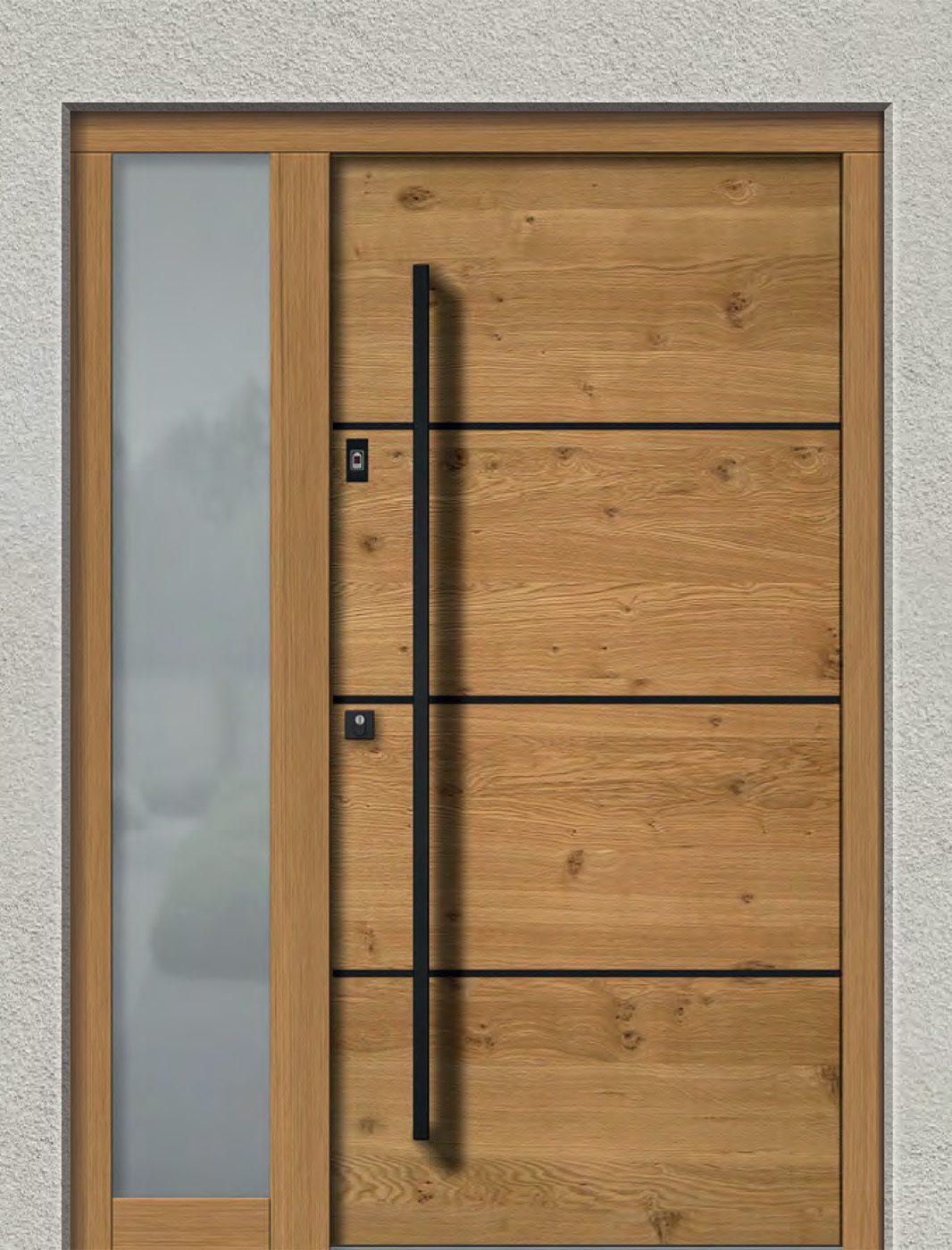 Gaulhofer Haustüren aus Eichenholz mit Trennung