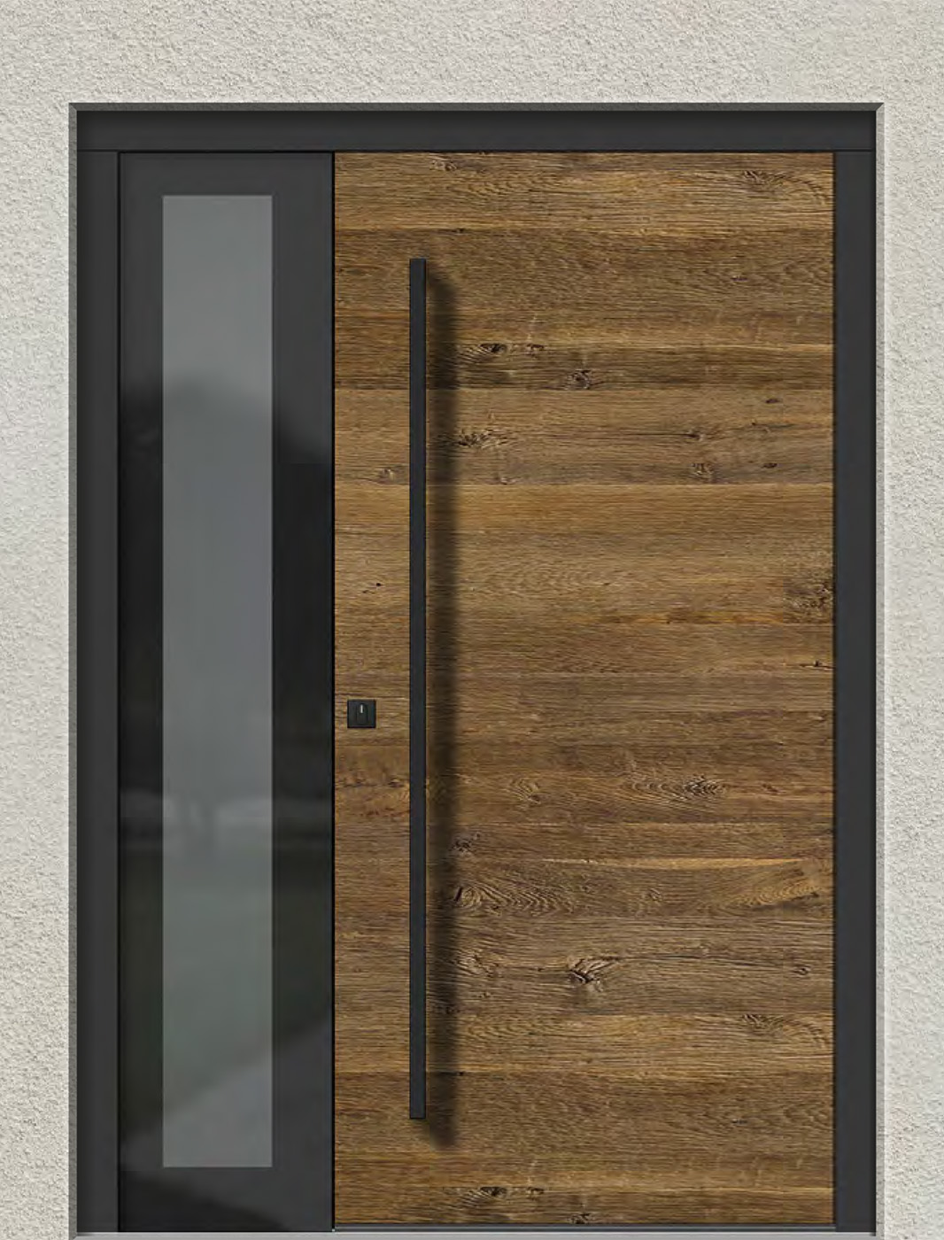 Haustüren aus Eichenholz dunkel