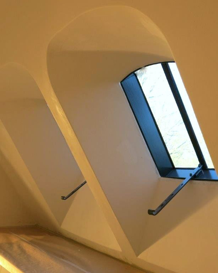 Historische Dachfenster - Dachgiebel Innenansicht