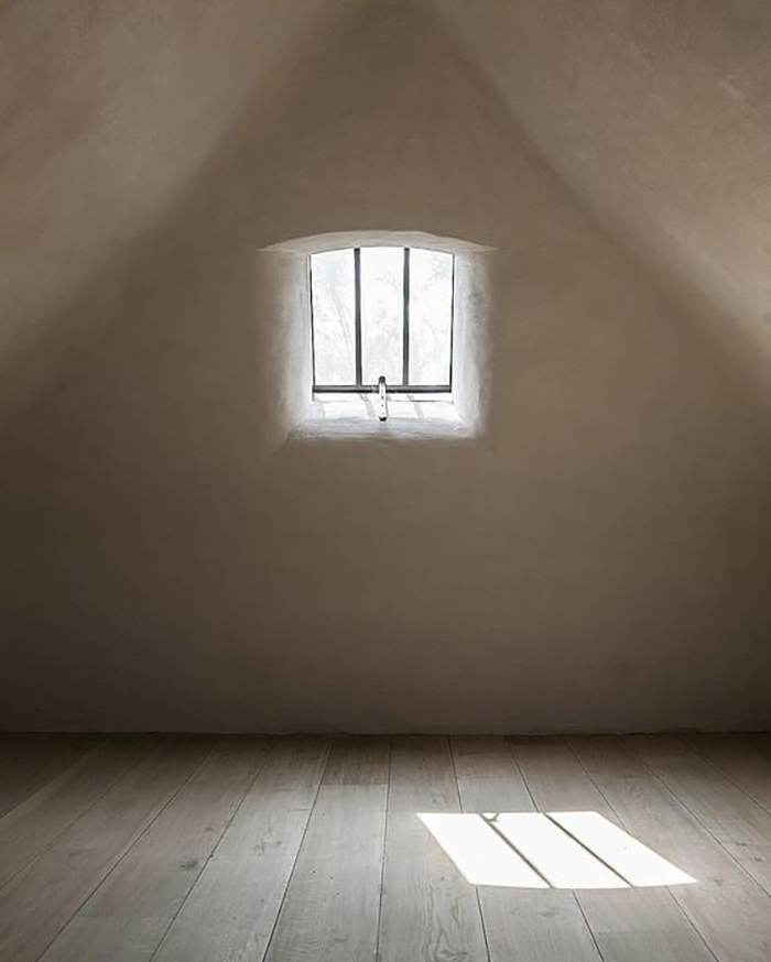 Historische Dachfenster - Dachgiebel Innenansicht