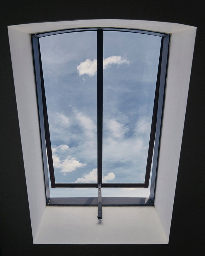 Historische Dachfenster - Dachgiebel Innenansicht